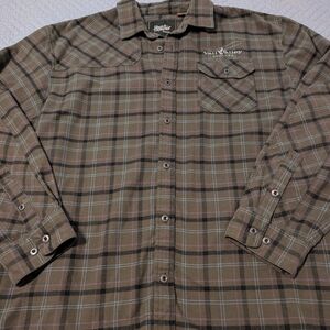 Howler Brothers Plaid Button Down Shirt - Brown and Gray